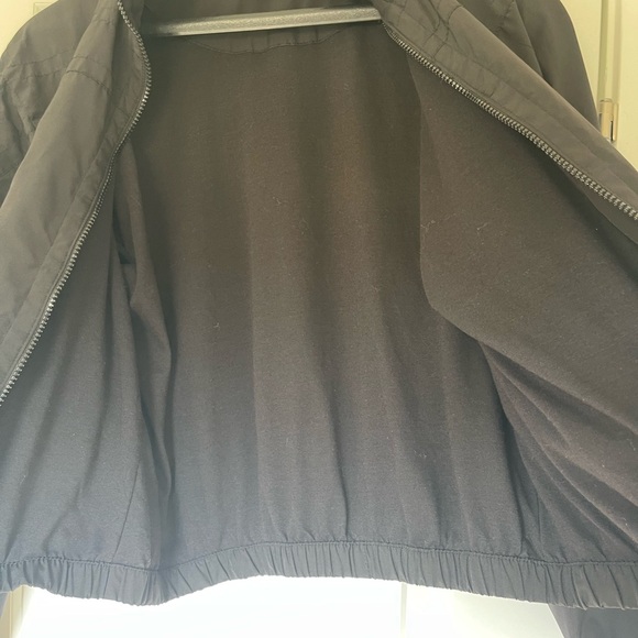 Vintage 90s Black Bomber Jacket/ Windbreaker - Picture 3 of 5